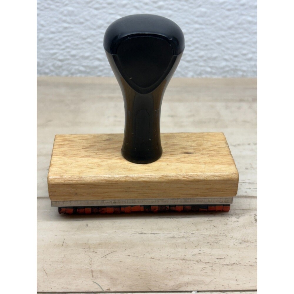 Vintage Wood Handle Rubber Stamp